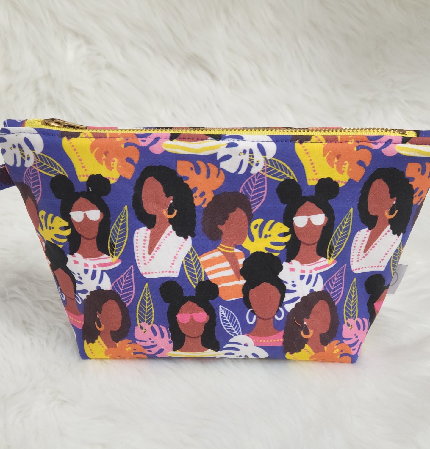 Large Zipper Pouch - Tropical Melanin