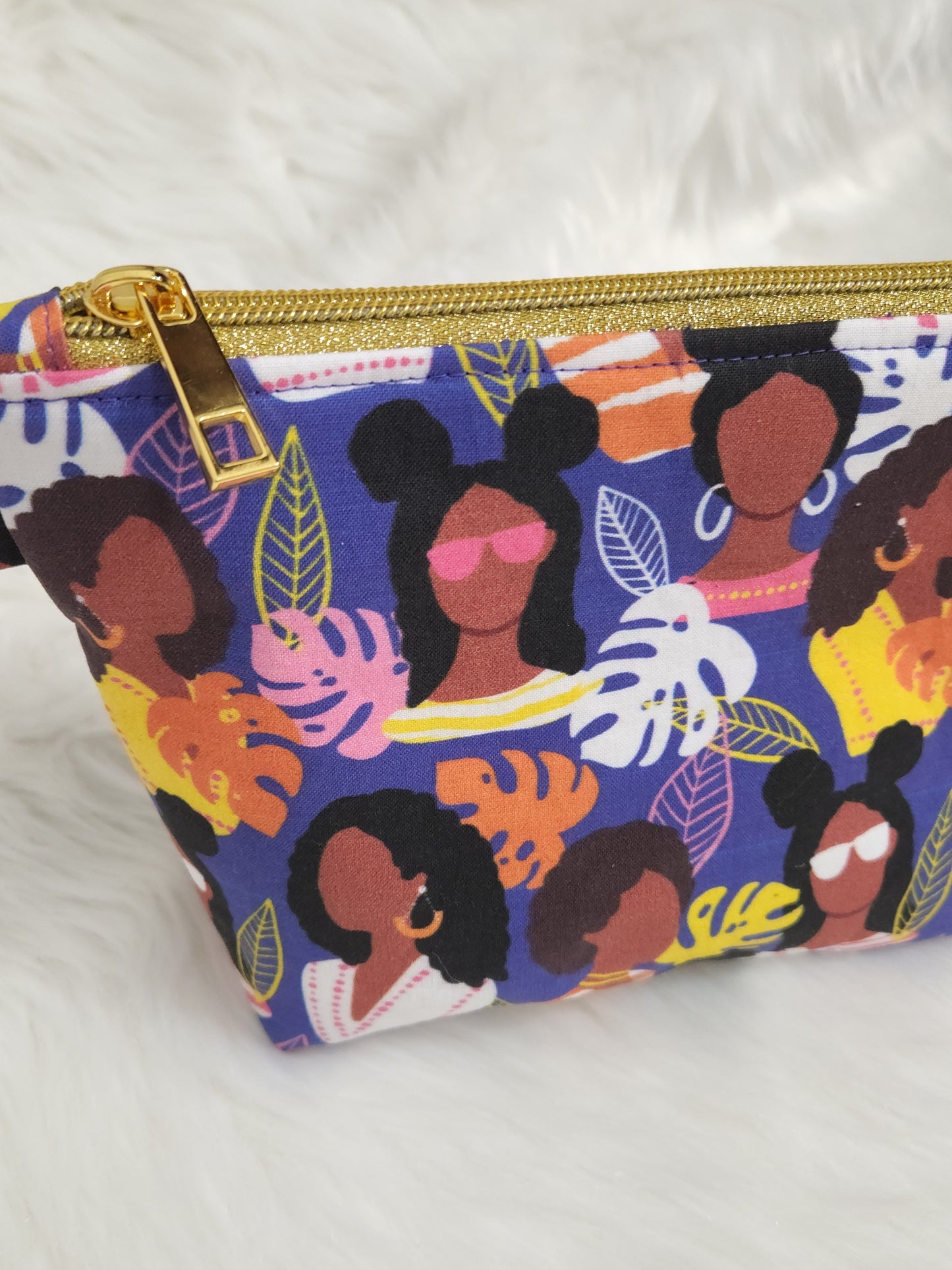 Medium Zipper Pouch - Tropical Melanin