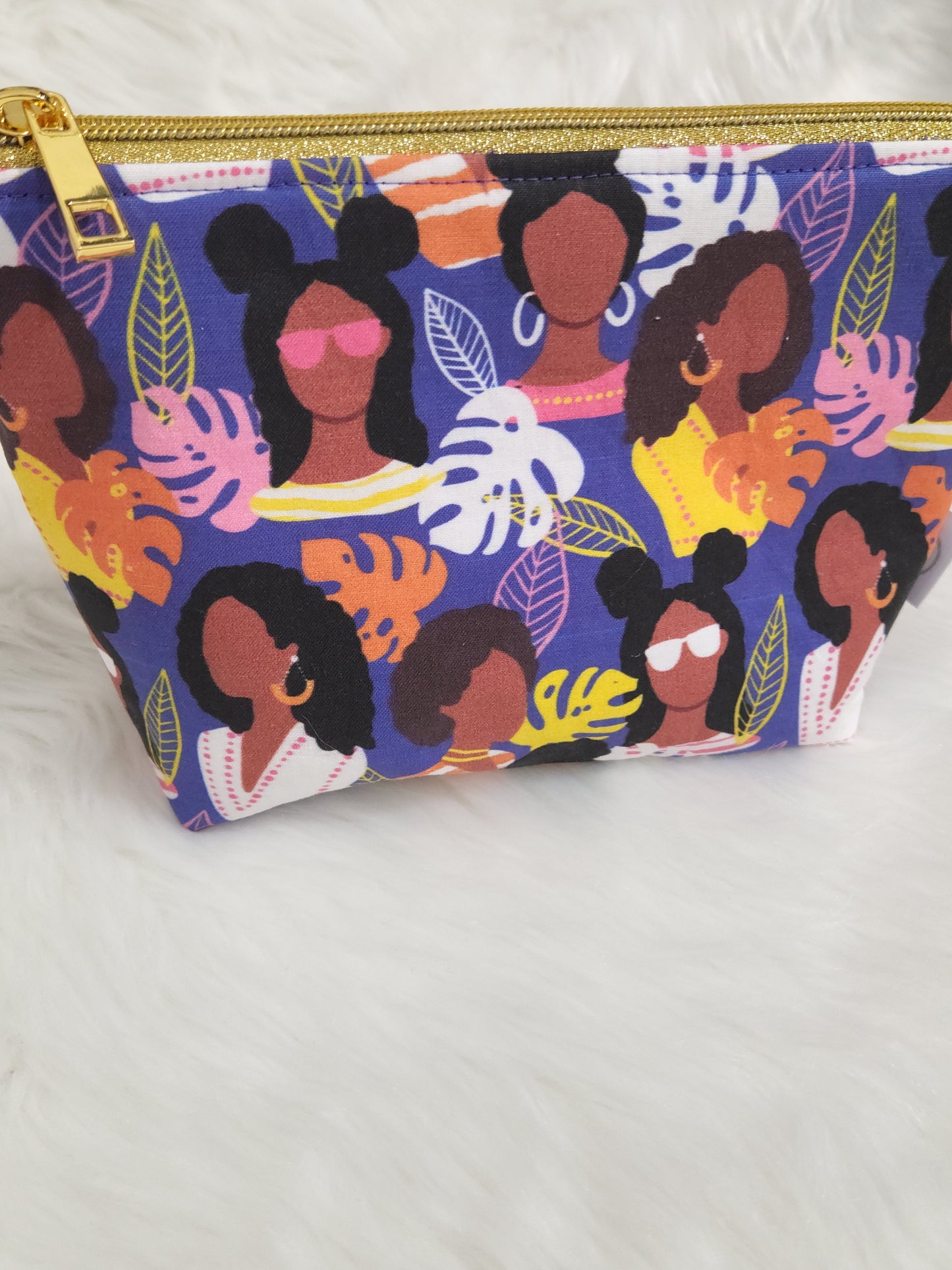 Medium Zipper Pouch - Tropical Melanin